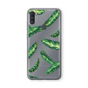 CaseCompany Lange bladeren: Samsung Galaxy A11 Transparant Hoesje