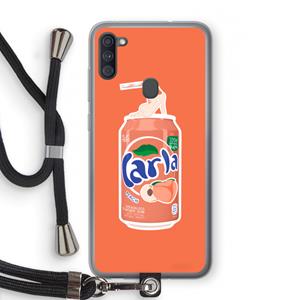 CaseCompany S(peach)less: Samsung Galaxy A11 Transparant Hoesje met koord