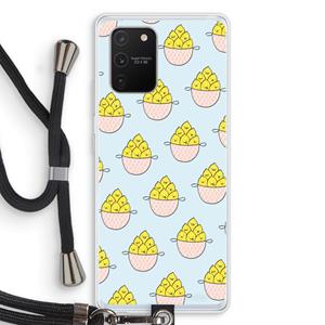 CaseCompany Citroenen: Samsung Galaxy S10 Lite Transparant Hoesje met koord