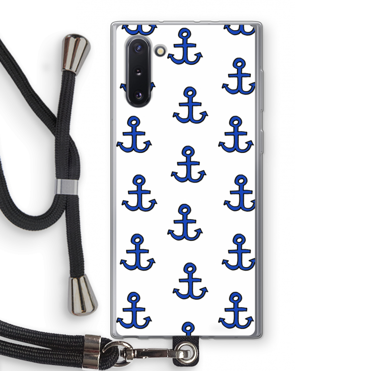 CaseCompany Ankers: Samsung Galaxy Note 10 Transparant Hoesje met koord