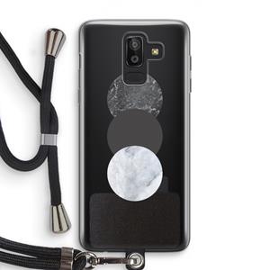 CaseCompany Marmeren cirkels: Samsung Galaxy J8 (2018) Transparant Hoesje met koord