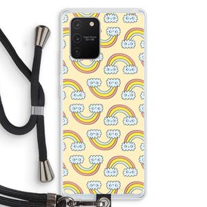 CaseCompany Regenboog: Samsung Galaxy S10 Lite Transparant Hoesje met koord