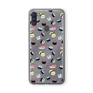 CaseCompany Sushi time: Samsung Galaxy A11 Transparant Hoesje