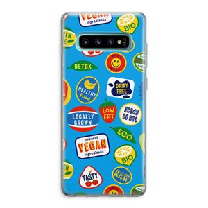 CaseCompany Fruitsticker: Samsung Galaxy S10 Plus Transparant Hoesje