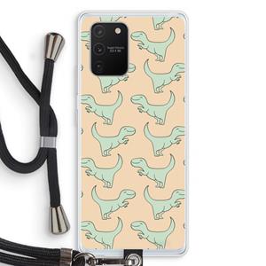 CaseCompany Dinos: Samsung Galaxy S10 Lite Transparant Hoesje met koord