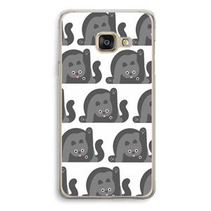 CaseCompany Cats: Samsung A3 (2017) Transparant Hoesje