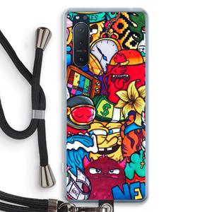 CaseCompany No Rules: Sony Xperia 5 II Transparant Hoesje met koord