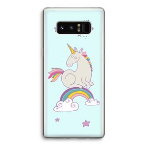 CaseCompany Regenboog eenhoorn: Samsung Galaxy Note 8 Transparant Hoesje