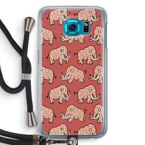 CaseCompany Mammoet: Samsung Galaxy S6 Transparant Hoesje met koord