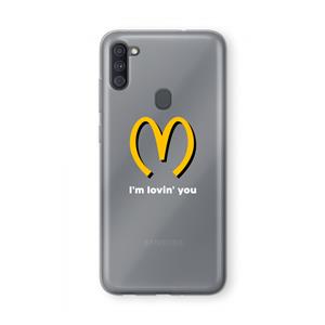 CaseCompany I'm lovin' you: Samsung Galaxy A11 Transparant Hoesje
