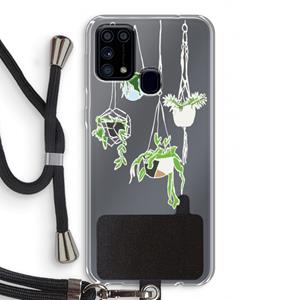 CaseCompany Hang In There: Samsung Galaxy M31 Transparant Hoesje met koord