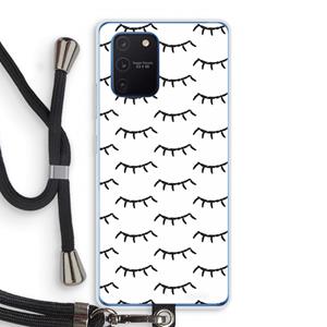 CaseCompany Wimpers: Samsung Galaxy Note 10 Lite Transparant Hoesje met koord