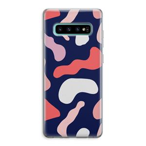 CaseCompany Memphis Shapes Pink: Samsung Galaxy S10 Plus Transparant Hoesje