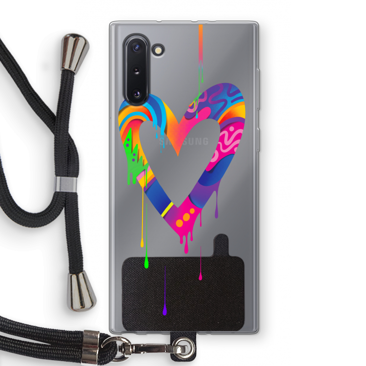 CaseCompany Melts My Heart: Samsung Galaxy Note 10 Transparant Hoesje met koord