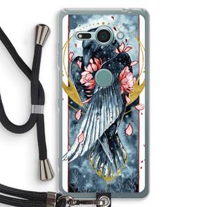 CaseCompany Golden Raven: Sony Xperia XZ2 Compact Transparant Hoesje met koord