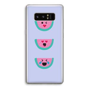 CaseCompany Smiley watermeloen: Samsung Galaxy Note 8 Transparant Hoesje