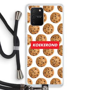 CaseCompany Koekerond: Samsung Galaxy S10 Lite Transparant Hoesje met koord