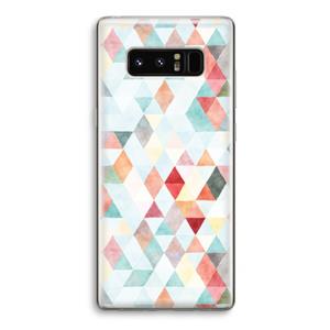 CaseCompany Gekleurde driehoekjes pastel: Samsung Galaxy Note 8 Transparant Hoesje