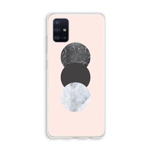 CaseCompany Marmeren cirkels: Galaxy A51 4G Transparant Hoesje