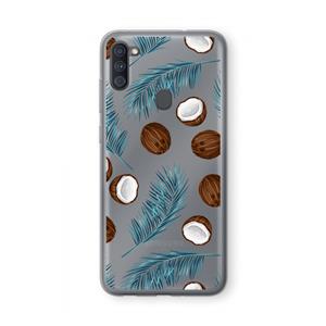 CaseCompany Kokosnoot roze: Samsung Galaxy A11 Transparant Hoesje