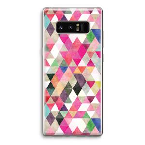 CaseCompany Gekleurde driehoekjes: Samsung Galaxy Note 8 Transparant Hoesje