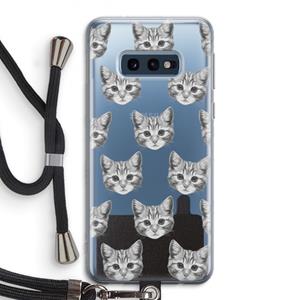 CaseCompany Kitten: Samsung Galaxy S10e Transparant Hoesje met koord