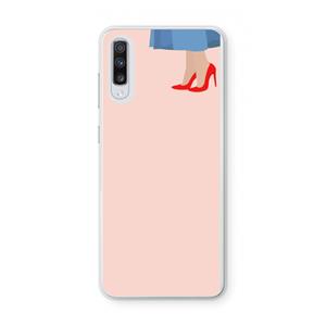 CaseCompany High heels: Samsung Galaxy A70 Transparant Hoesje
