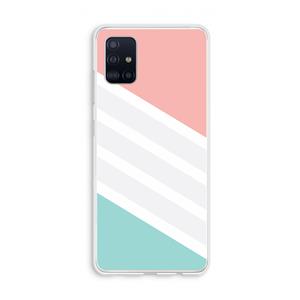 CaseCompany Strepen pastel: Galaxy A51 4G Transparant Hoesje