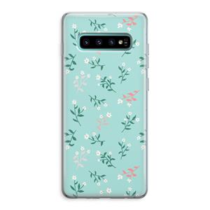 CaseCompany Small white flowers: Samsung Galaxy S10 Plus Transparant Hoesje