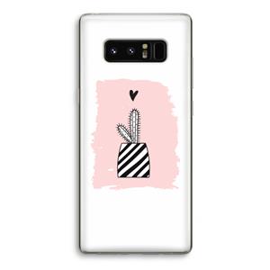 CaseCompany Zwart-wit cactus: Samsung Galaxy Note 8 Transparant Hoesje