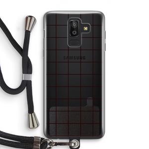 CaseCompany Rooster: Samsung Galaxy J8 (2018) Transparant Hoesje met koord
