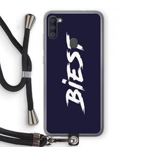 CaseCompany Biest: Samsung Galaxy A11 Transparant Hoesje met koord