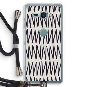 CaseCompany Marrakech Zigzag: Sony Xperia XZ2 Compact Transparant Hoesje met koord