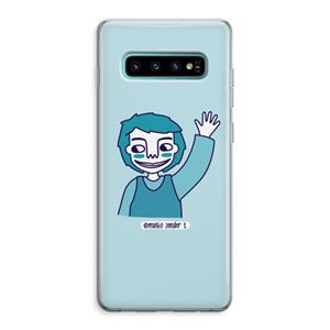 CaseCompany Zwaai: Samsung Galaxy S10 Plus Transparant Hoesje