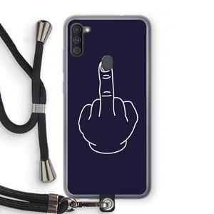 CaseCompany F**k U: Samsung Galaxy A11 Transparant Hoesje met koord