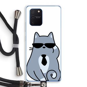 CaseCompany Cool cat: Samsung Galaxy Note 10 Lite Transparant Hoesje met koord