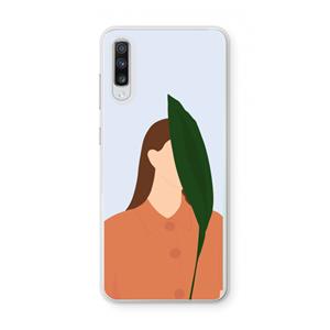 CaseCompany Leaf: Samsung Galaxy A70 Transparant Hoesje