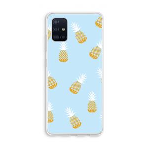 CaseCompany Ananasjes: Galaxy A51 4G Transparant Hoesje