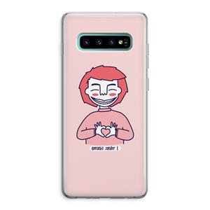 CaseCompany Hartje: Samsung Galaxy S10 Plus Transparant Hoesje