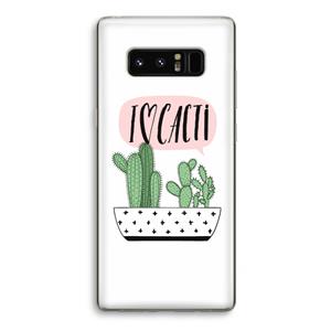 CaseCompany I love cacti: Samsung Galaxy Note 8 Transparant Hoesje