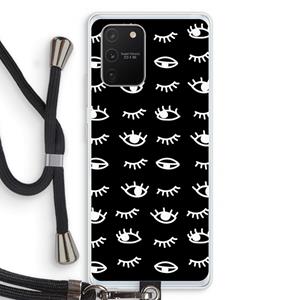 CaseCompany Eye pattern #3: Samsung Galaxy S10 Lite Transparant Hoesje met koord
