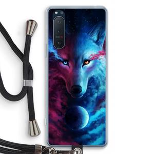 CaseCompany Where Light And Dark Meet: Sony Xperia 5 II Transparant Hoesje met koord