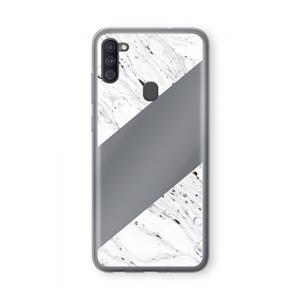 CaseCompany Biggest stripe: Samsung Galaxy A11 Transparant Hoesje