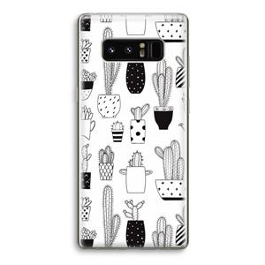 CaseCompany Cactusmotief: Samsung Galaxy Note 8 Transparant Hoesje