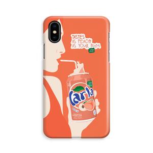 CaseCompany Peach please!: iPhone Xs Volledig Geprint Hoesje