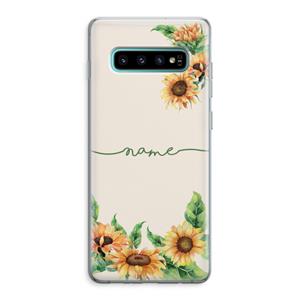 CaseCompany Zonnebloemen: Samsung Galaxy S10 Plus Transparant Hoesje