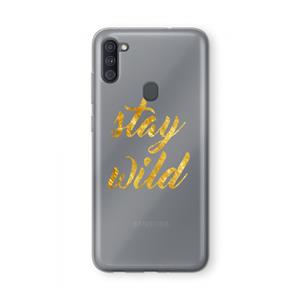 CaseCompany Stay wild: Samsung Galaxy A11 Transparant Hoesje