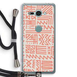 CaseCompany Marrakech Pink: Sony Xperia XZ2 Compact Transparant Hoesje met koord