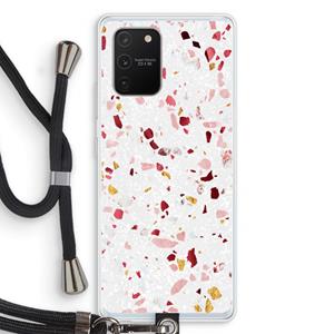 CaseCompany Terrazzo N°9: Samsung Galaxy S10 Lite Transparant Hoesje met koord