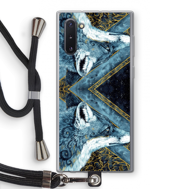 CaseCompany Golden Fox: Samsung Galaxy Note 10 Transparant Hoesje met koord